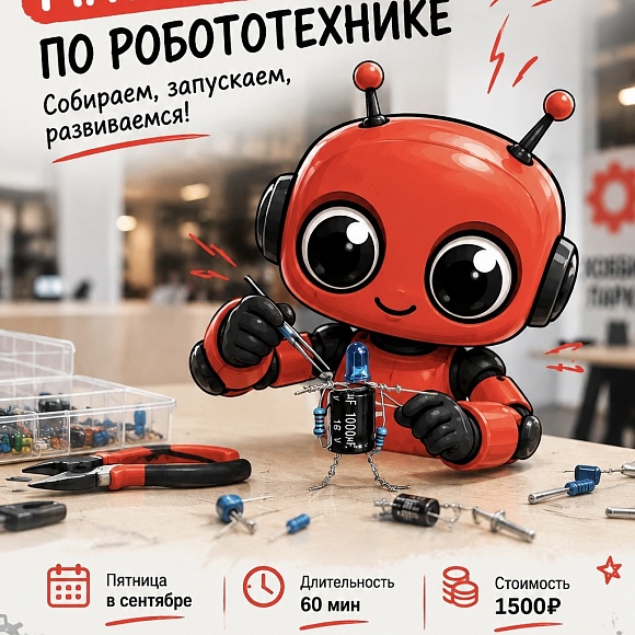 «КОНДЕНСАТОР-МЭН» Мастер-класс по BEAM-робототехнике